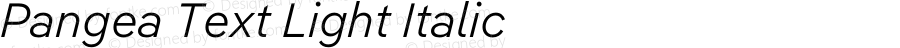 Pangea Text Light Italic