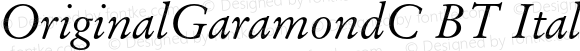 OriginalGaramondCBT-Italic