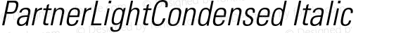 PartnerLightCondensed Italic