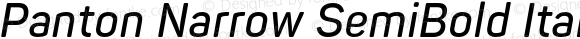 Panton Narrow SemiBold Italic