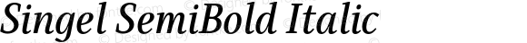 Singel SemiBold Italic