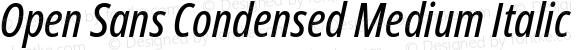 Open Sans Condensed Medium Italic