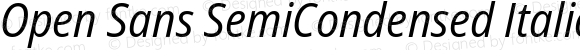 Open Sans SemiCondensed Italic