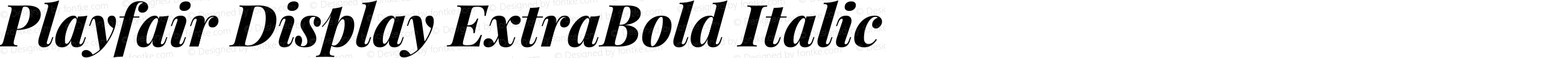 Playfair Display ExtraBold Italic