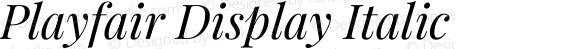 Playfair Display Italic