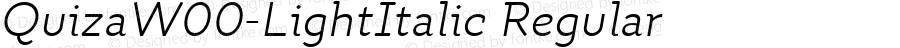 Quiza W00 Light Italic