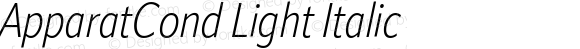 ApparatCond Light Italic