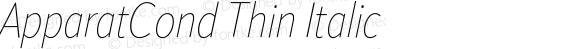 ApparatCond Thin Italic