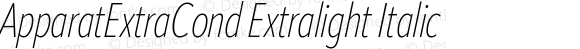 ApparatExtraCond Extralight Italic