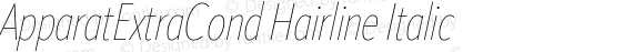 ApparatExtraCond Hairline Italic