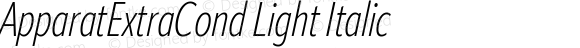 ApparatExtraCond Light Italic