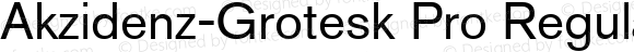 Akzidenz-Grotesk Pro Regular