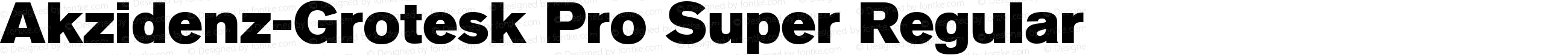 Akzidenz-Grotesk Pro Super Regular