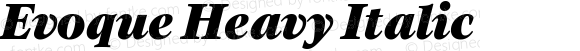 Evoque Heavy Italic