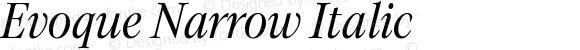 Evoque Narrow Italic