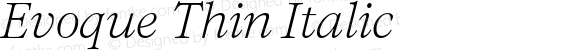 Evoque Thin Italic