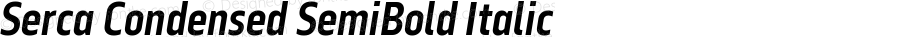 Serca Condensed SemiBold Italic
