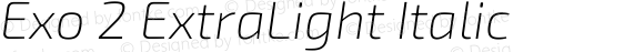 Exo 2 ExtraLight Italic