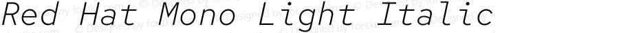 Red Hat Mono Light Italic