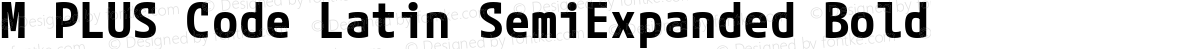 M PLUS Code Latin SemiExpanded Bold
