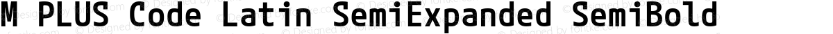 M PLUS Code Latin SemiExpanded SemiBold