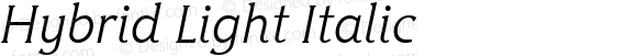 Hybrid Light Italic