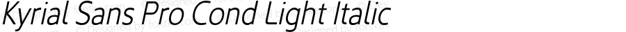 Kyrial Sans Pro Light Cond Italic