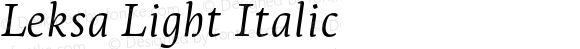 Leksa Light Italic