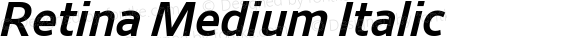 Retina Medium Italic