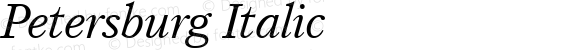 Petersburg Italic