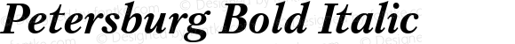 Petersburg Bold Italic