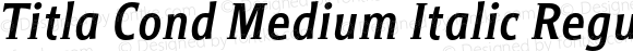 Titla Cond Medium Italic