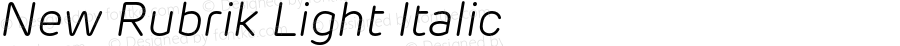 New Rubrik Light Italic