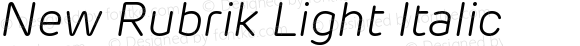 New Rubrik Light Italic