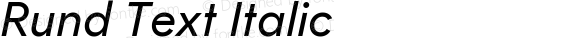 Rund Text Italic