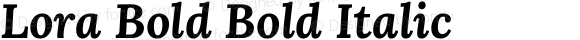 Lora Bold Bold Italic