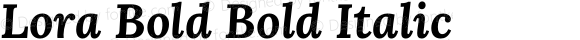 Lora Bold Bold Italic