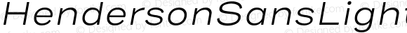 HendersonSansLightItalic Italic