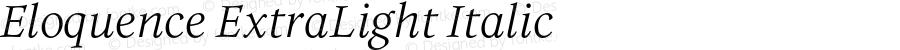 Eloquence ExtraLight Italic