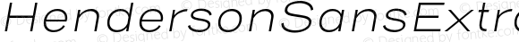 HendersonSansExtraLightItalic Italic