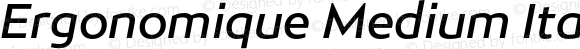 Ergonomique Medium Italic