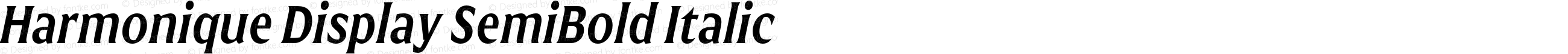 Harmonique Display SemiBold Italic