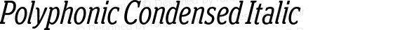 Polyphonic Condensed Italic
