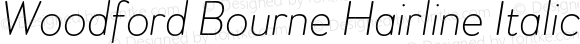 Woodford Bourne Hairline Italic