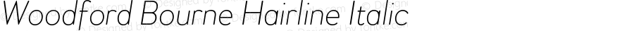 Woodford Bourne Hairline Italic