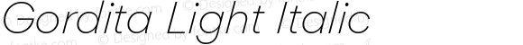 Gordita Light Italic