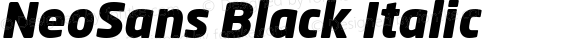 NeoSans Black Italic