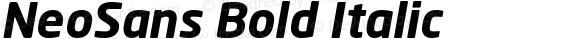 NeoSans Bold Italic