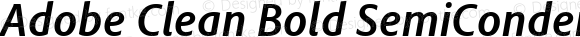 Adobe Clean Bold SemiCondensed Italic