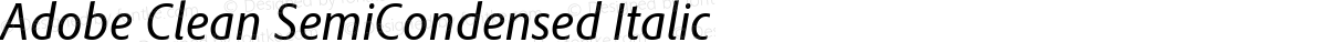 Adobe Clean SemiCondensed Italic